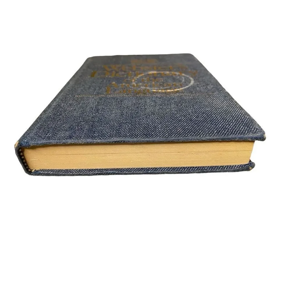 1976 Websters Dictionary Of The American Language Denim Hardcover Book